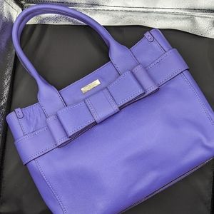 Kate Spade Leather Bow Front Tote - Lavender